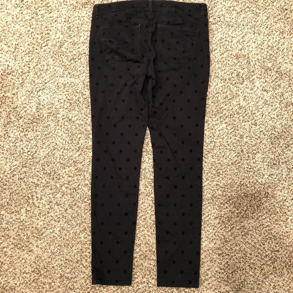 American Eagle black polka dot jeggings - Picture 2 of 5
